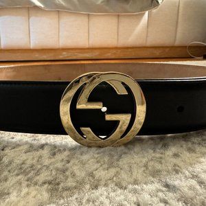 Gucci GG Signature Belt Black Medium size 85